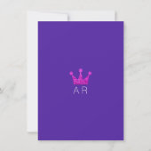 Invitation Cobalt violet roseCouronne Parties scintillant roy (Dos)