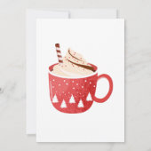 Invitation Coca Chaud De Noël En Coupe Rouge Arbre De Noël (Dos)