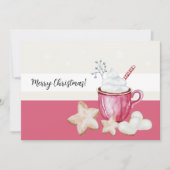 Invitation Coca Chaud De Noël Et Cookies Aquarelle (Devant)