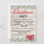 Invitation Coca chaud modifiable, fête de Noël (Devant)