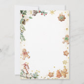 Invitation Coca-Coa Blanc Saupoudré Fête de la Maison de Noël (Dos)