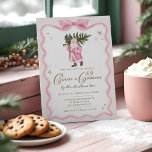 Invitation Coca & Cookies Christmas Party Retro rose Père Noë<br><div class="desc">Invitations vos amis et votre famille pour célébrer la saison des Fêtes avec chaleur et douceur à travers cette délicieuse invitation Cocoa & Cookies par l'arbre de Noël. Conçu avec amour et créativité, l'invitation présente notre aquarelle peinte à la main d'un Père Noël rose vintage, tenant joyeusement une tasse de...</div>