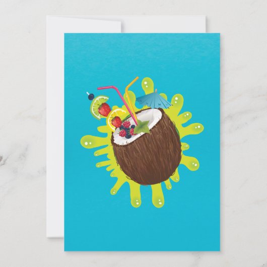 Invitation Coca d'été Anniversaire Piscine (Dos)