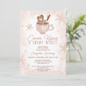 Invitation Coca d'hiver baisers chocolat neige nuptiale douch (Debout devant)