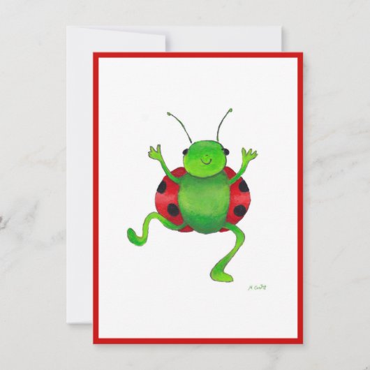 Invitation "coccinelle" (Devant)