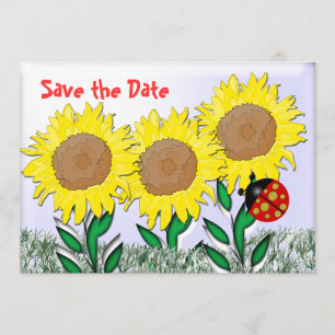 Invitation Coccinelle et tournesols