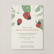 Coccinelle Illustration Petite Fête d'Anniversaire