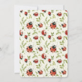 Invitation Coccinelles Feuilles 16e Anniversaire (Dos)