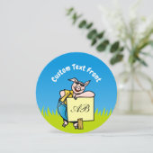 Invitation Cochon avec signe (Debout devant)