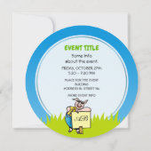 Invitation Cochon avec signe (Dos)