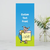 Invitation Cochon avec signe (Debout devant)