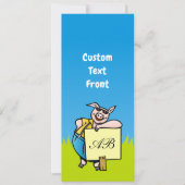 Invitation Cochon avec signe (Devant)