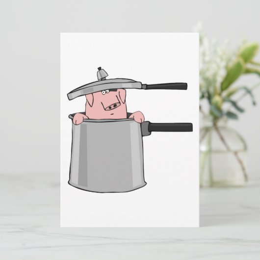 Invitation Cochon Dans Un Pot (Debout devant)