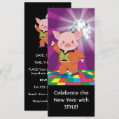 Invitation cochon de disco sur la piste de danse (Devant / Derrière)