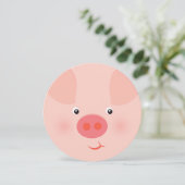 Invitation Cochon de la cour de ferme (Debout devant)