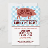 Invitation Cochon de lait grillé 'Hog the Good Times' (Devant)