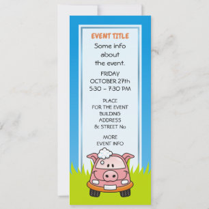 Invitation Cochon de lavage de voiture