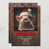 Invitation Cochon de Noël (Devant / Derrière)