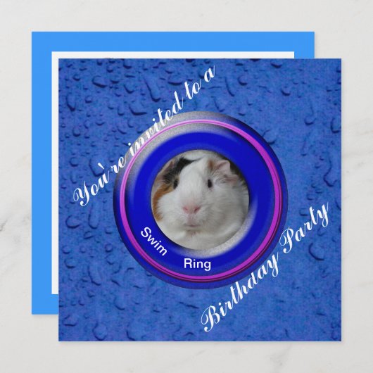 Invitation Cochon d'Inde (Devant / Derrière)