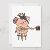 Invitation Cochon jouant du blues (Devant)
