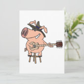 Invitation Cochon jouant du blues (Debout devant)