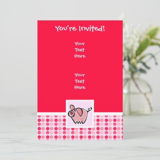 Invitation Cochon mûr (Debout devant)