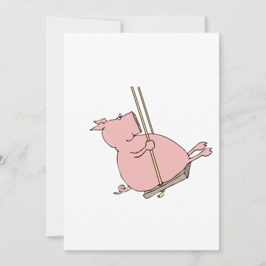 Invitation Cochon Sur Une Flèche (Devant)