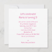 Invitation Cochons de Guinée mangeant du gâteau, anniversaire (Dos)