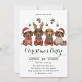 Invitation Cochons d'Inde mignons Fête de Noël (Devant)