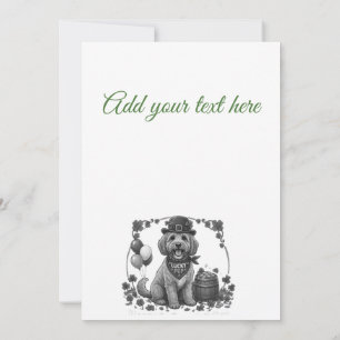 Invitation Cockapoo Chanceux Personnalisé Saint-Patrick