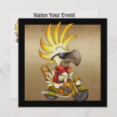 Invitation Cockatoo Biker - SRF (Devant / Derrière)