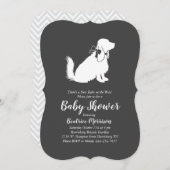 Invitation Cocker Spaniel Chien Baby shower Genre Neutre (Devant / Derrière)