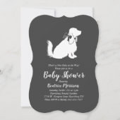 Invitation Cocker Spaniel Chien Baby shower Genre Neutre (Devant)