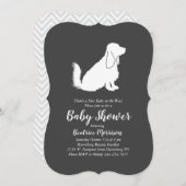 Invitation Cocker Spaniel Chien Baby shower Genre Neutre (Devant / Derrière)