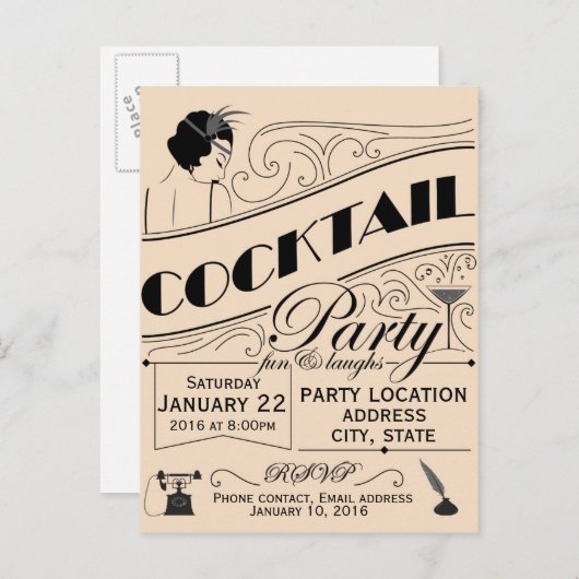 Invitation Cocktail (Devant / Derrière)