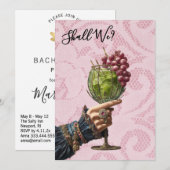 Invitation *~* Cocktail A101 Orné PHOTO 25 ENTERREMENT DE VIE (Devant / Derrière)