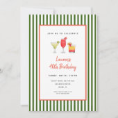 Invitation Cocktail adulte fête d'anniversaire (Devant)