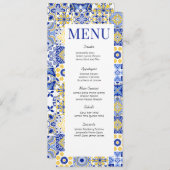 Invitation Cocktail Amore Italien Menu de Fête de Mariage Cél (Devant / Derrière)