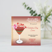Invitation Cocktail Amour Rencontrez Valentine Sweeping Heart (Debout devant)