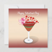 Invitation Cocktail Amour Rencontrez Valentine Sweeping Heart (Dos)