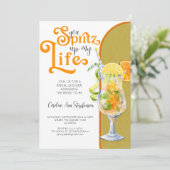 Invitation Cocktail Aperol Spritz Fête des mariées de style i (Debout devant)