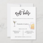 Invitation Cocktail Aquarelle, Dîner De Répétition De Bières (Devant)