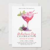 Invitation Cocktail Aquarelle moderne Fête de la Saint-Galent (Devant)