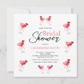 Invitation Cocktail Beverage Fête des mariées Bow rose (Devant)