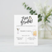 Invitation Cocktail, Bière, Boissons Gratuites Dîner De Répét (Debout devant)