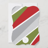 Invitation Cocktail blanc rouge Martini Fête moderne (Dos)