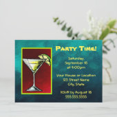 Invitation Cocktail Boisson avec une tranche de temps de fête (Debout devant)