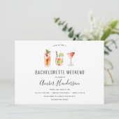 Invitation Cocktail Boissons Bachelorette Itinéraire (Debout devant)