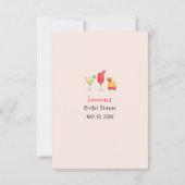 Invitation Cocktail Bride et douche de chambre Trivia jeux (Dos)