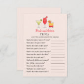 Invitation Cocktail Bride et douche de chambre Trivia jeux (Devant / Derrière)